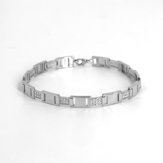 Silver Stylish Zircon Bracelet