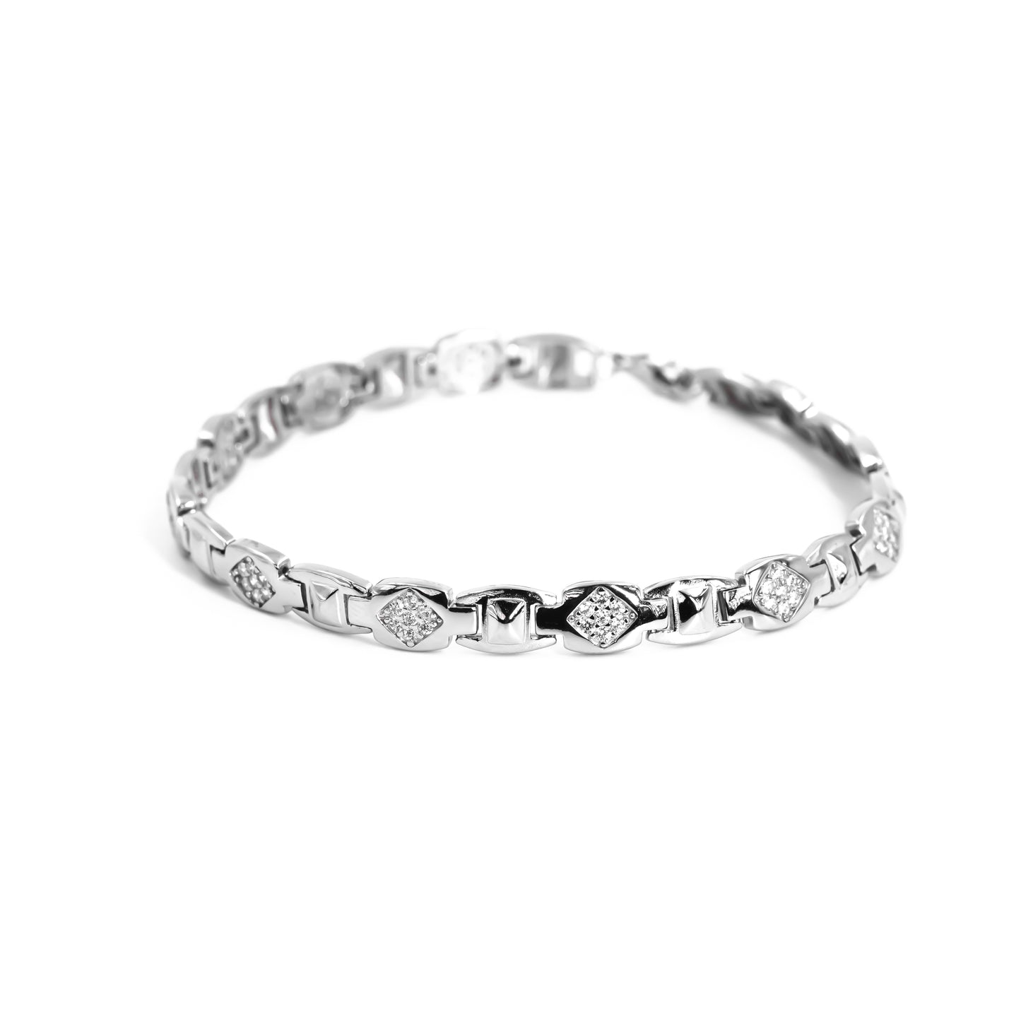 Silver Classy Zircon Bracelet