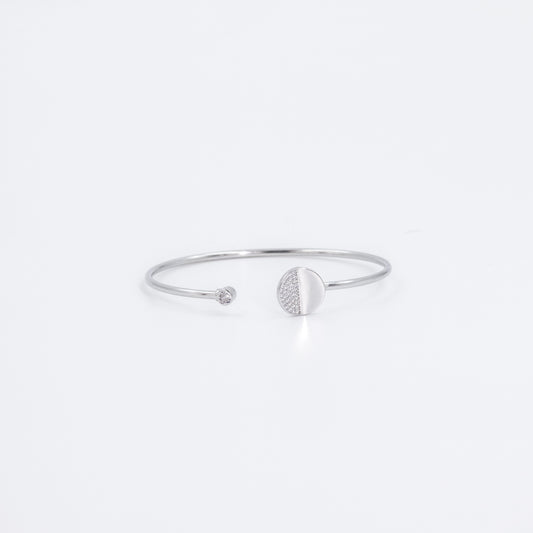 Silver Radiant Circle Cuff/Kada