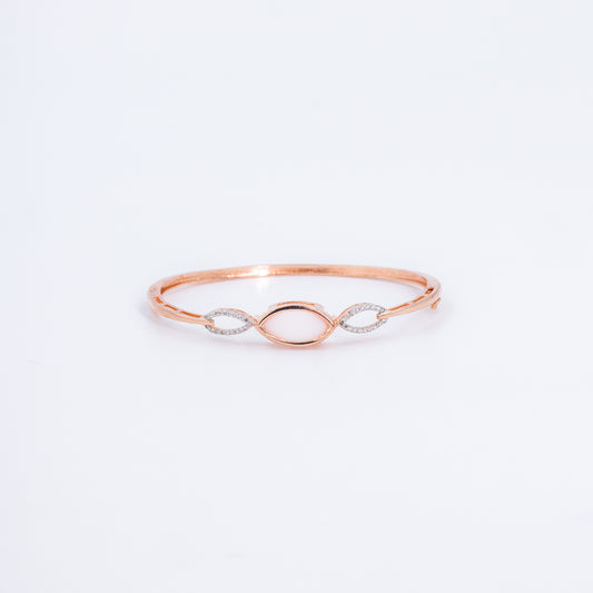 Rose Gold Crystal Frost Cuff/Kada