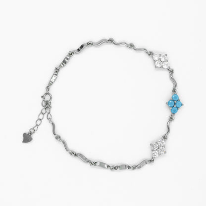 Silver Aquamarine Bliss Bracelet