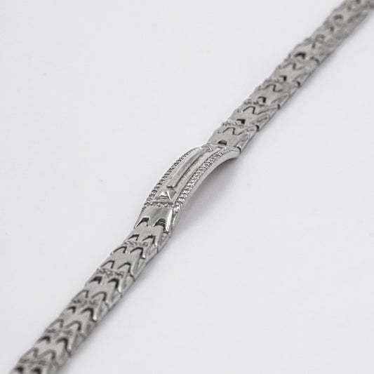 Silver White Stone Bracelet