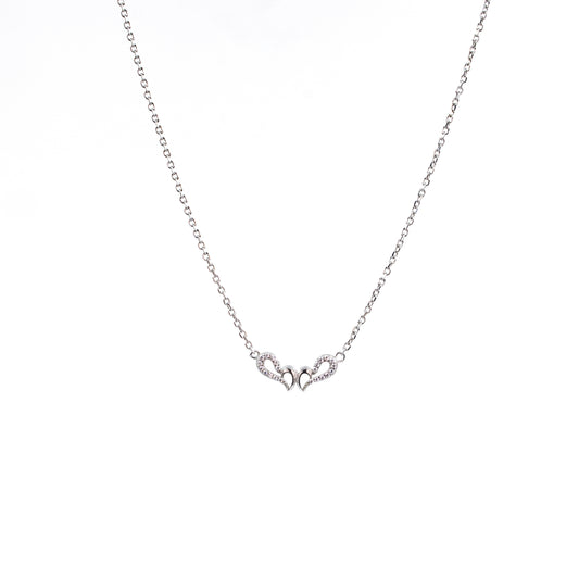 Silver Elegant Studded Chain Pendant