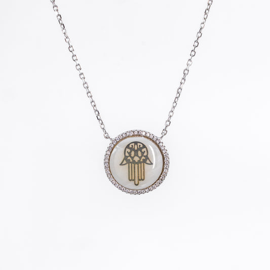 Silver Hamsa Chain Pendant