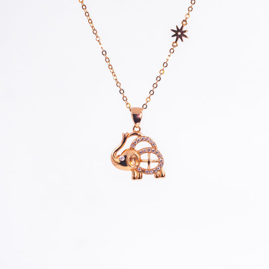 Rose Gold Elephant Chain Pendant