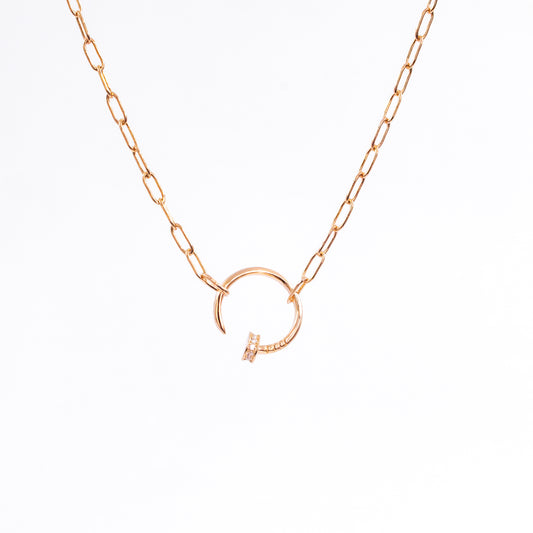 Rose Gold Halo Chain Pendant