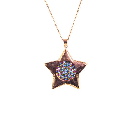 Rose Gold Korean Star Chain Pendant