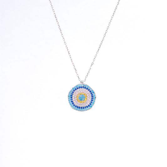 Silver Blue Oceanic Chain Pendant