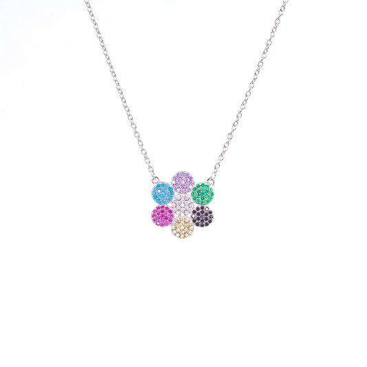 Silver Korean Blooming Chain Pendant