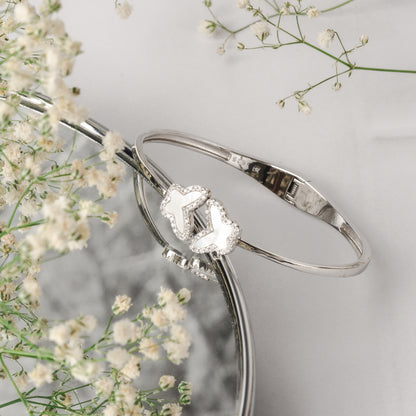 Silver Butterfly Elegance Cuff/Kada