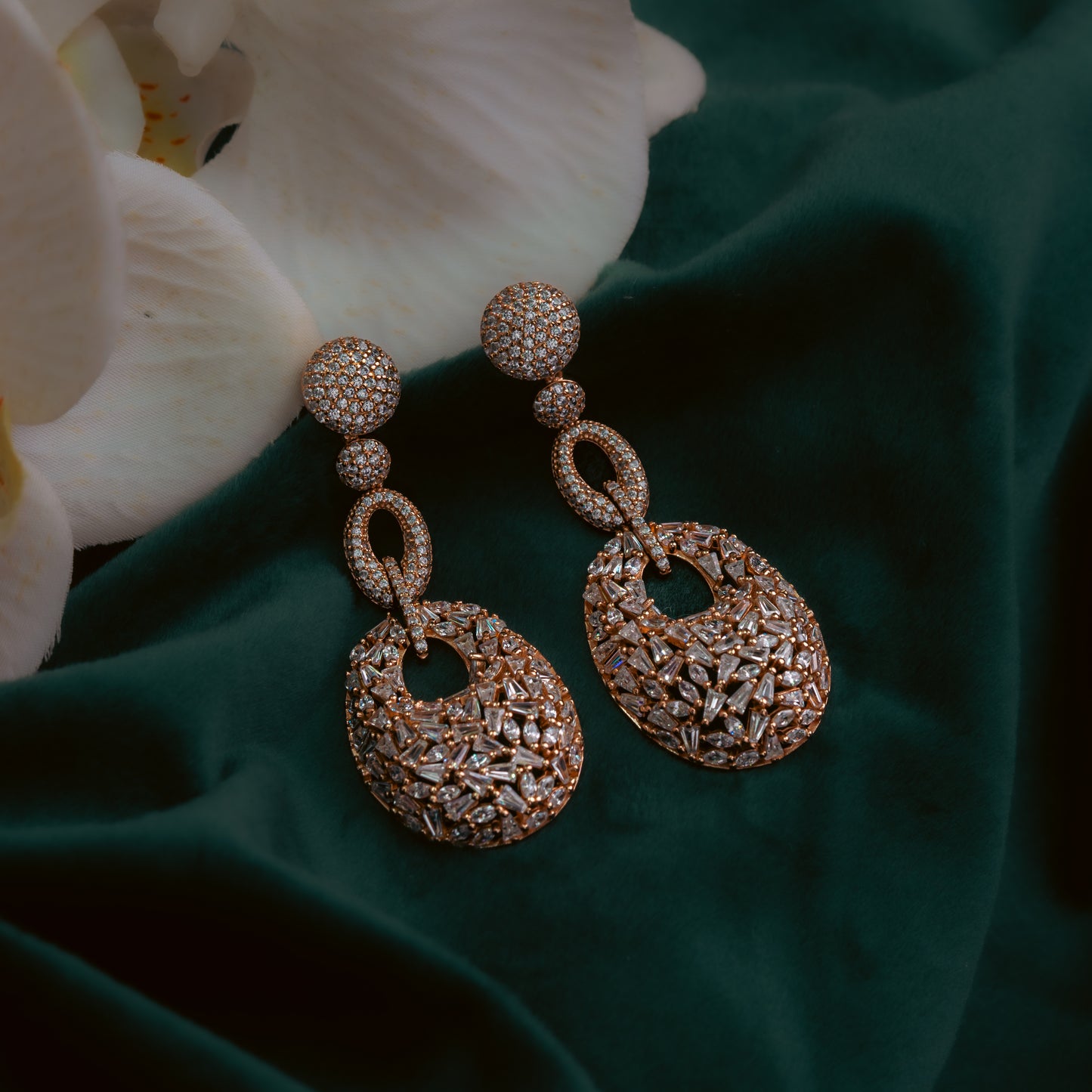 Rose Gold Sleek Sway Earrings