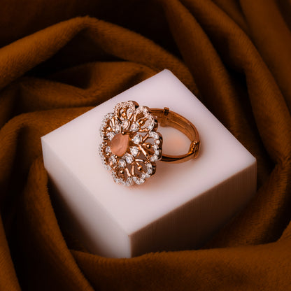 Rose Gold Pale Pink Petal Ring