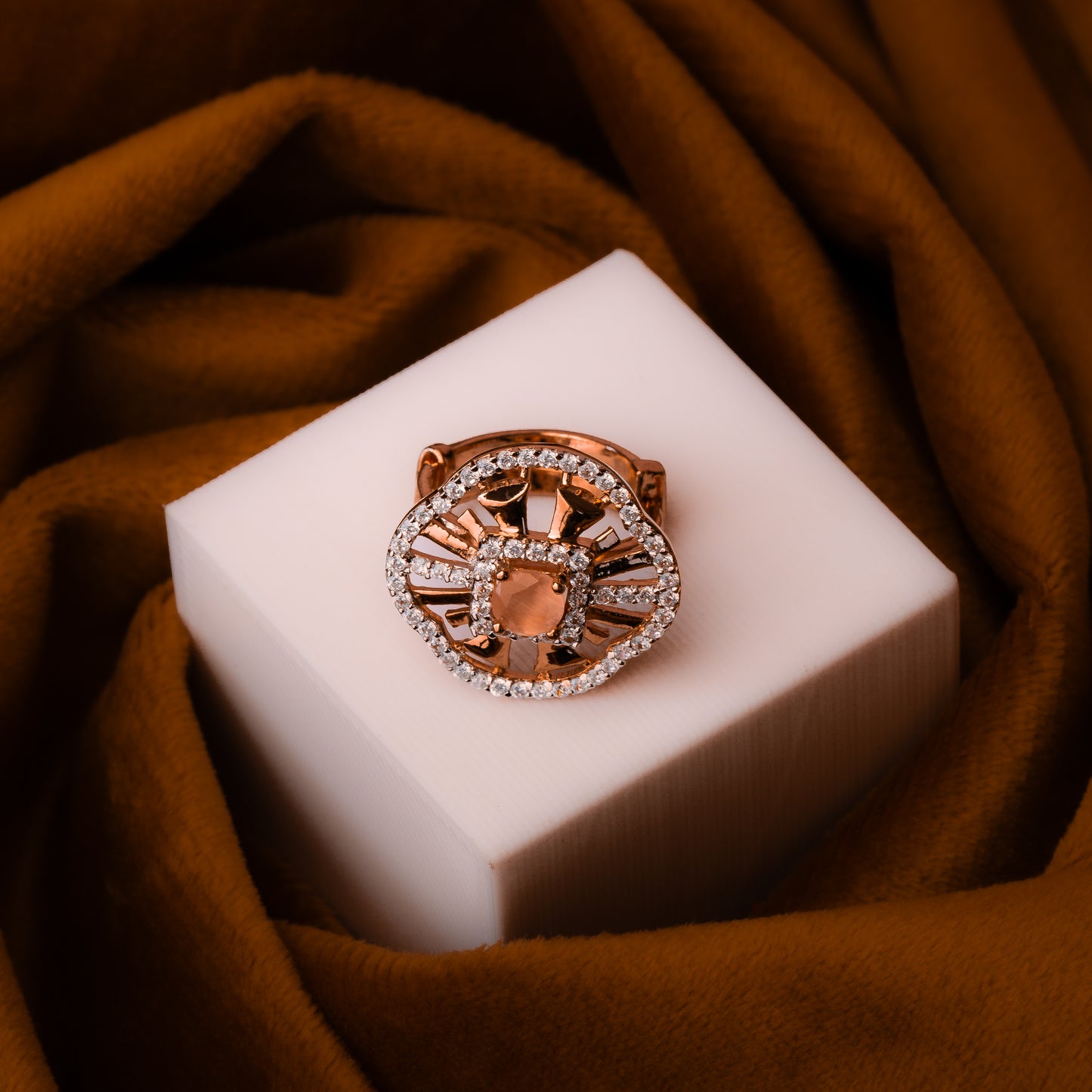 Rose Gold  Soft Rosy Gem Ring