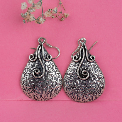 Silver Timeless Oxidized Treasure Earrings