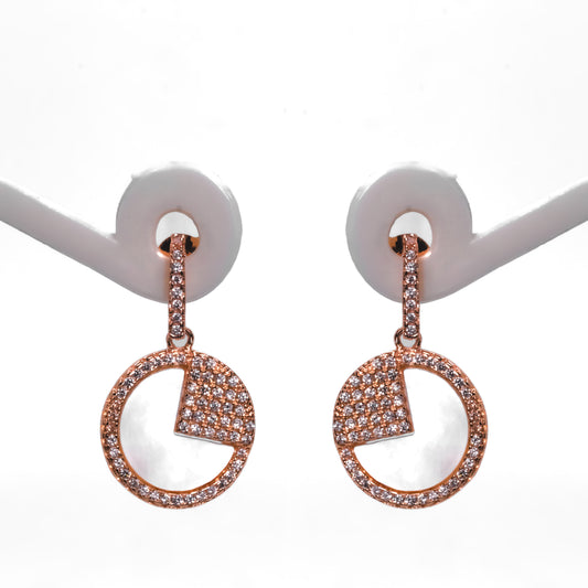 Rose Gold Frosty Elegance Earrings