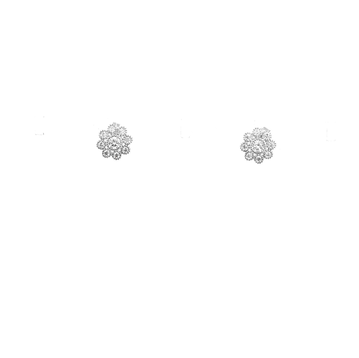 Silver Simple Floral Earrings