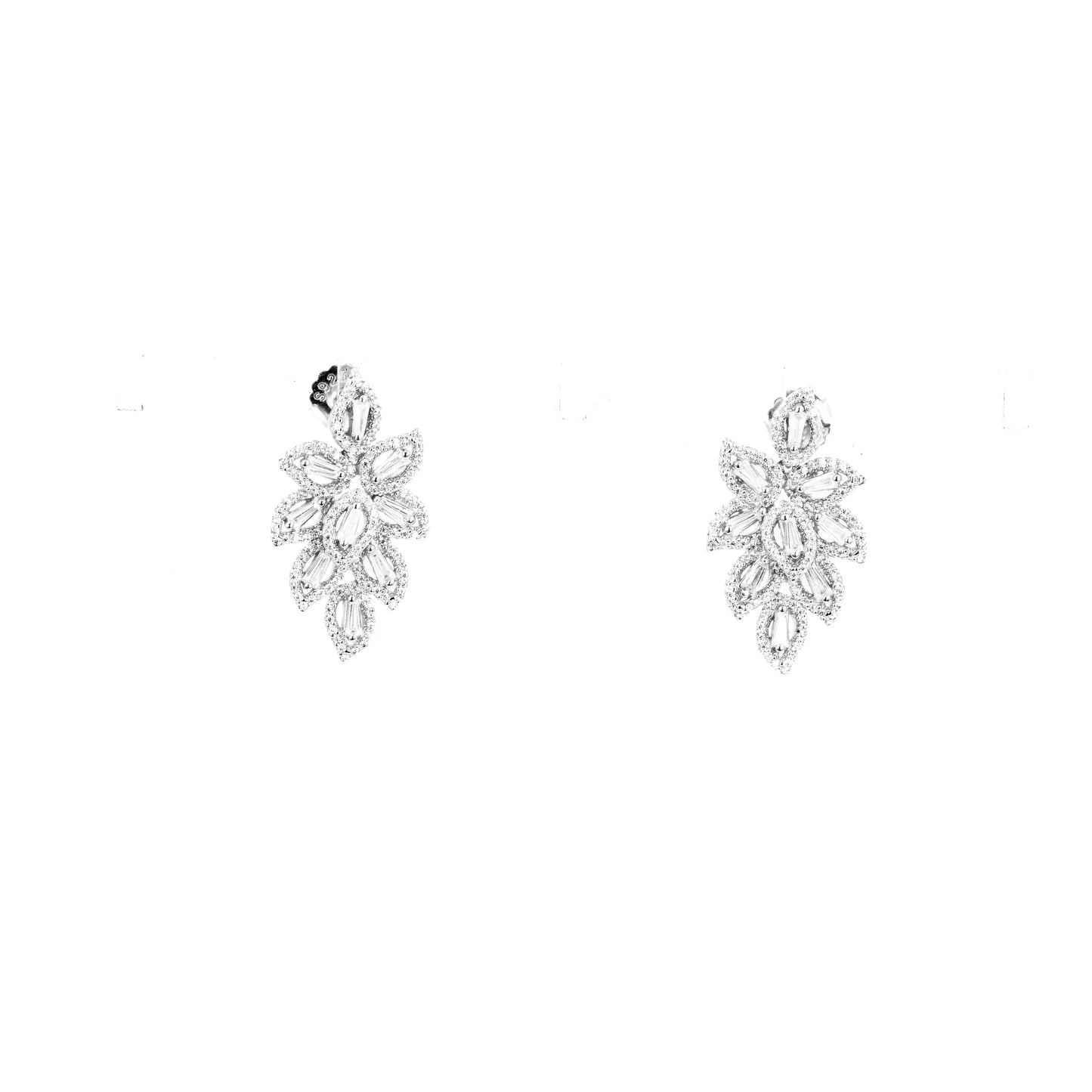 Silver Laurel Earrings