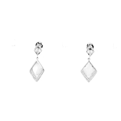 Silver Pearl Prism Earrings