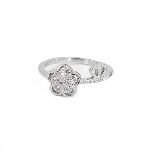 Silver Blossom Tiara  Ring