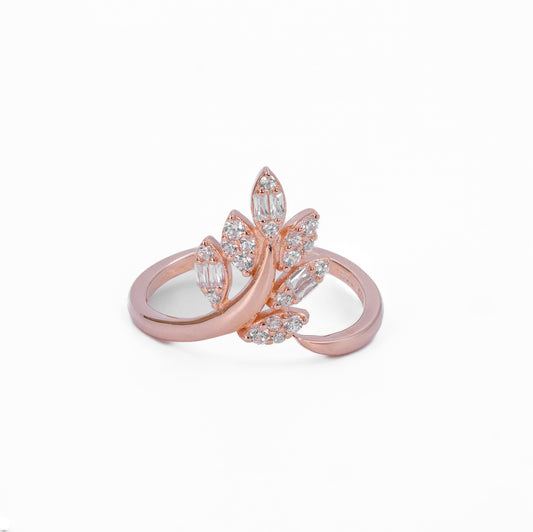 Rose Gold Leaflet Luxe Ring