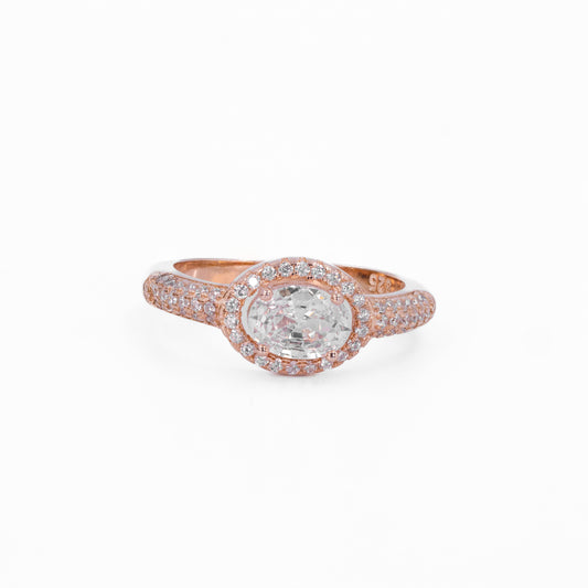 Rose Gold Radiant Oval Ring