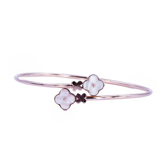 Rose Gold Ruby Petal Cuff/Kada