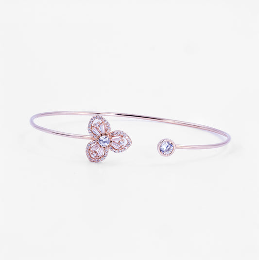 Rose Gold Glimmering Petal Cuff/Kada