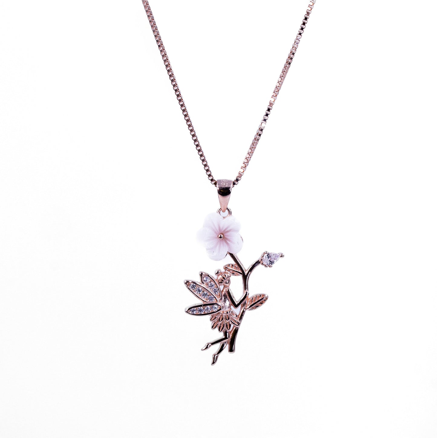 Rosegold Floral Fairy Chain Pendant