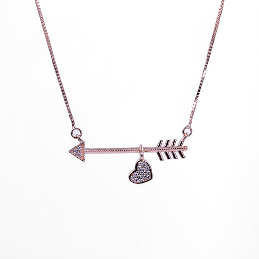 Rosegold Aim Of Love Chain Pendant