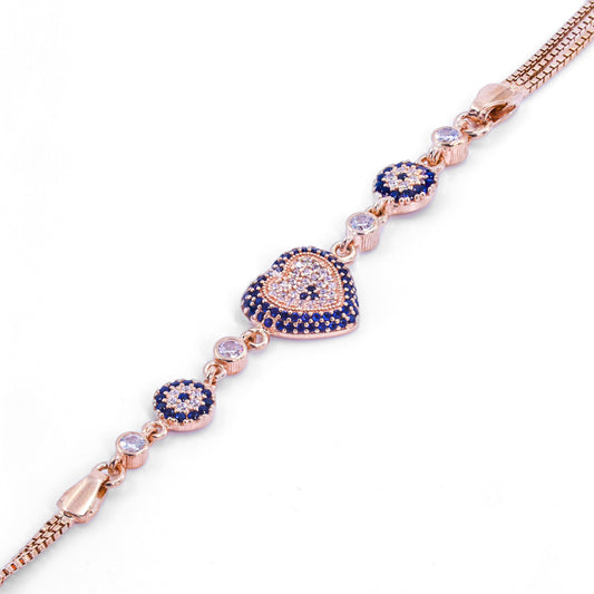 Rose Gold Lustrous Charm Bracelet