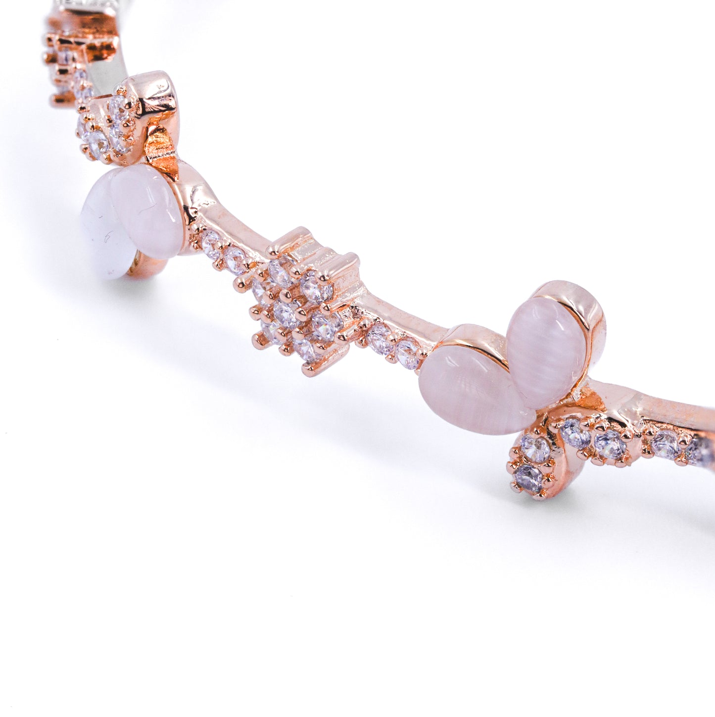 Rose Gold Ivory Blossom Cuff/Kada