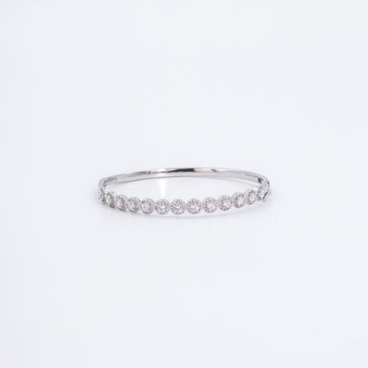 Silver Solitaire Classic Cuff/Kada