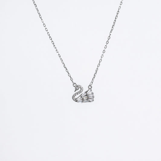 Silver Celestial Swan Chain Pendant