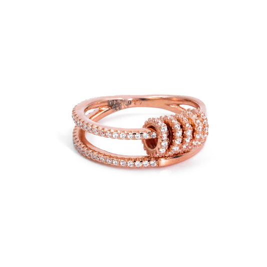 Rose Gold Twin Layered Ring