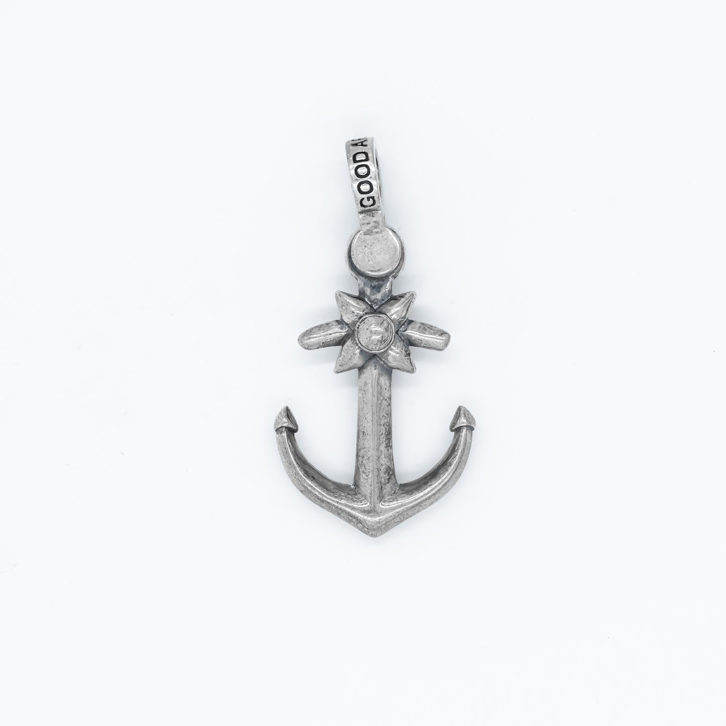 Silver Engraved Anchor Pendant