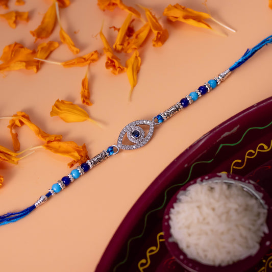 Evil eye Silver Rakhi