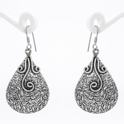 Silver Timeless Oxidized Treasure Earrings