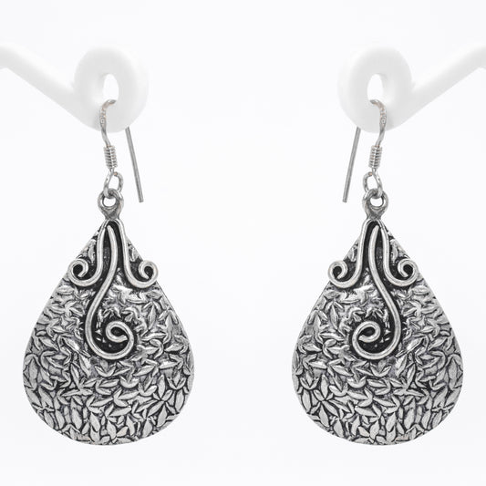 Silver Timeless Oxidized Treasure Earrings