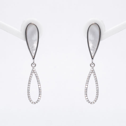 Silver Ethereal Drop Earrings