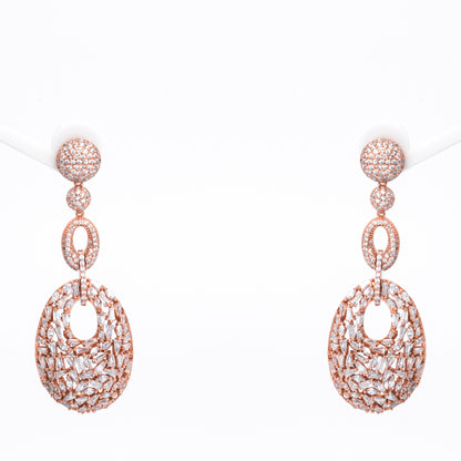 Rose Gold Sleek Sway Earrings