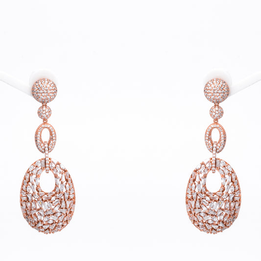 Rose Gold Sleek Sway Earrings