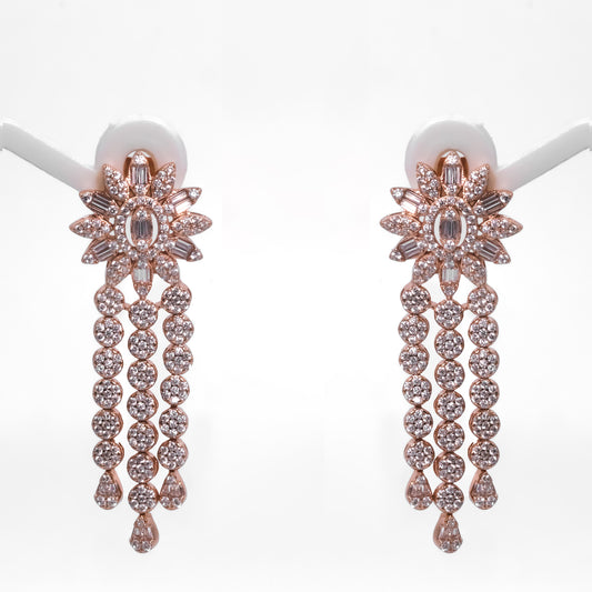 Rose Gold Sunshine Dangler Earrings