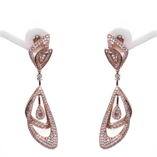 Rose Gold Chic Linear Earrings