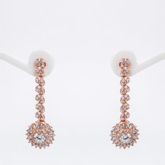 Rose Gold Luminous Sparkle Earrings