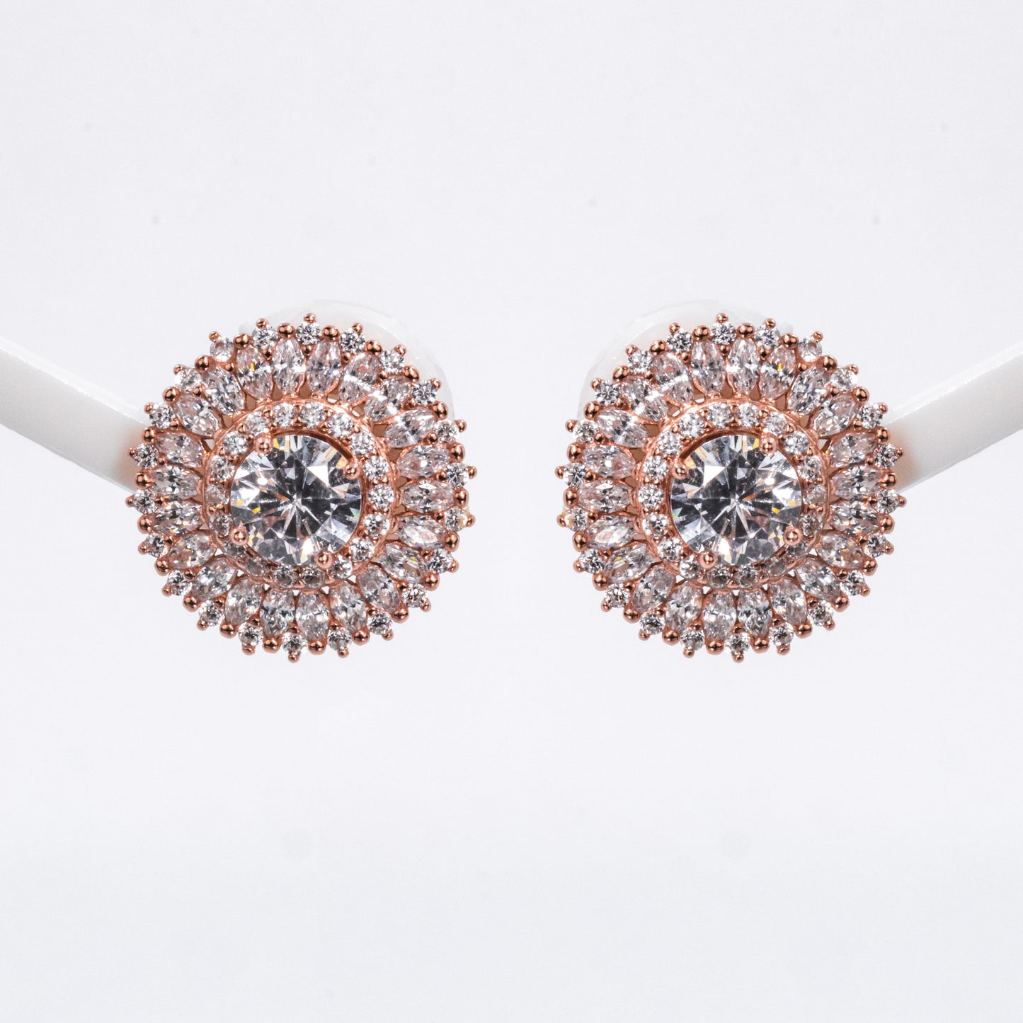 Rose Gold Detachable Two in One Earrings