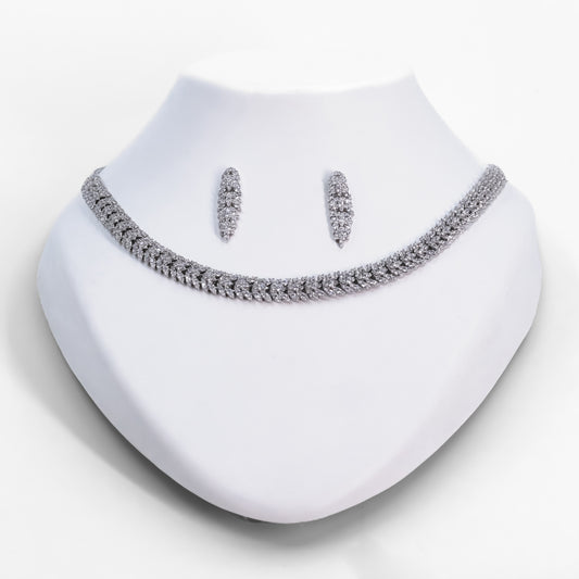 Silver Classic Necklace Set