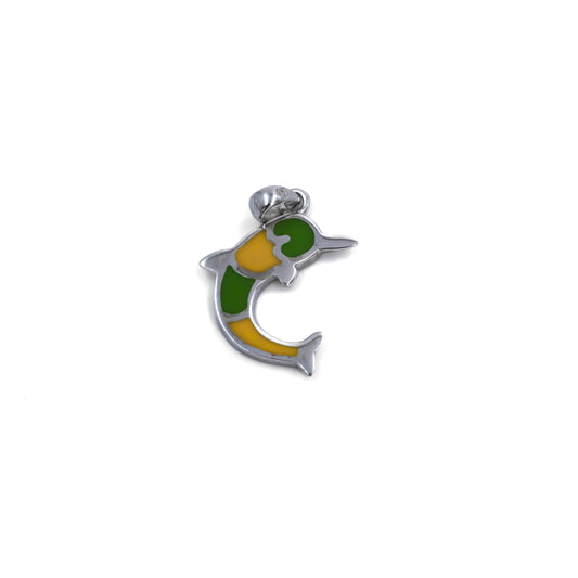 Silver Dolphin Dance Pendant