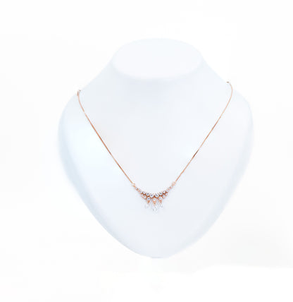 Rosegold Solitaire Stars Chain Pendant