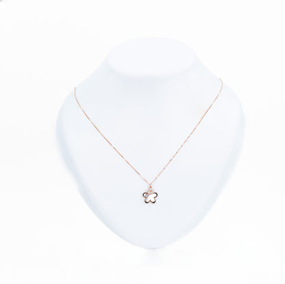 Rosegold Pearl Petal Chain Pendant