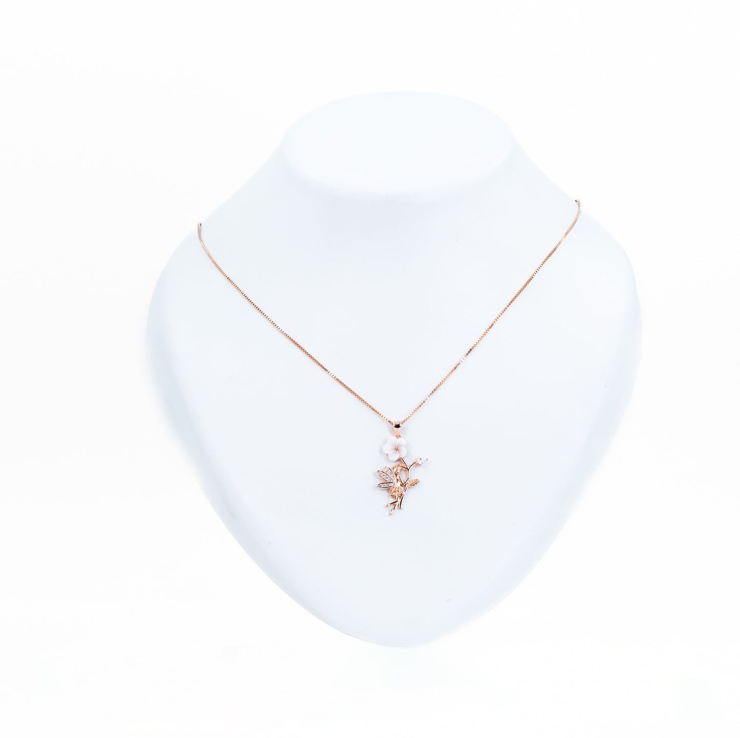 Rosegold Floral Fairy Chain Pendant